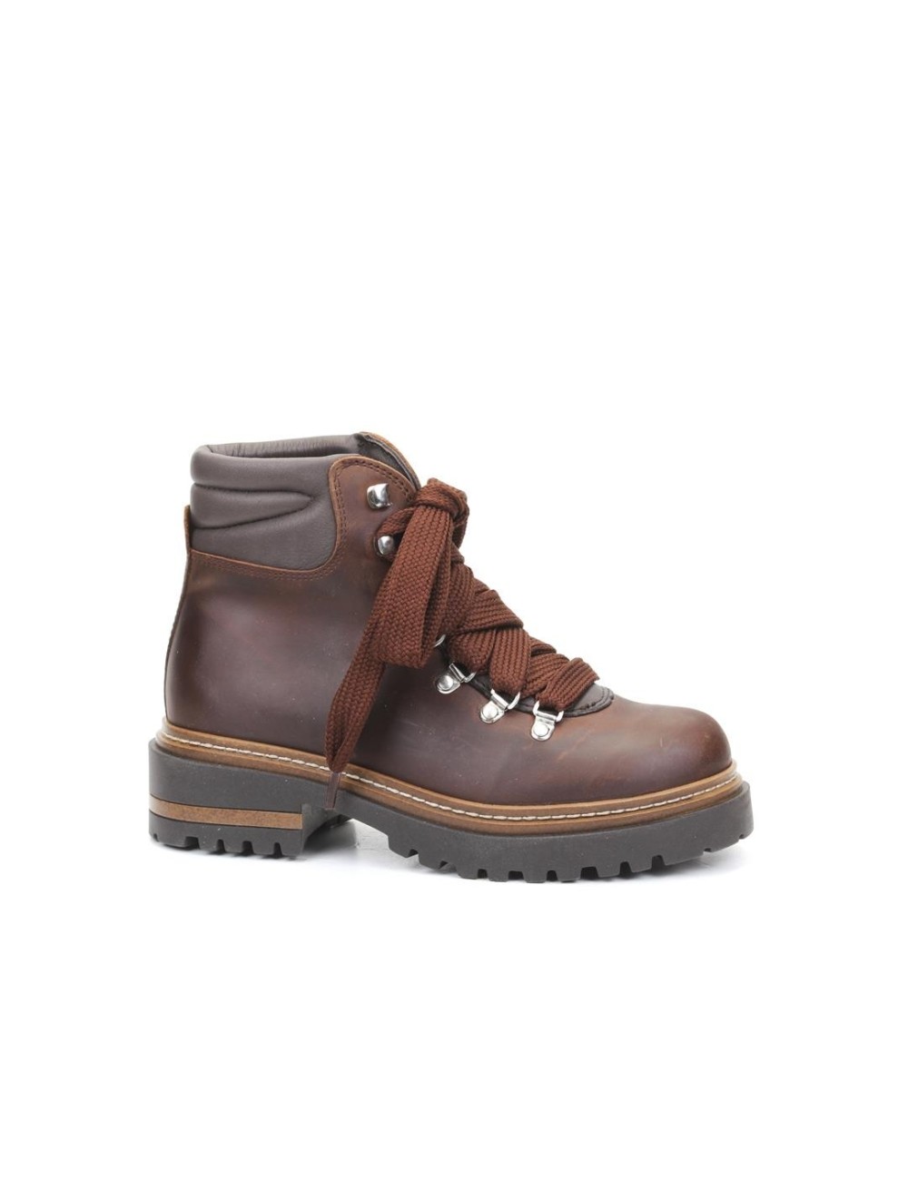 SCHNUERSTIEFELETTE MIT FELL RESIA