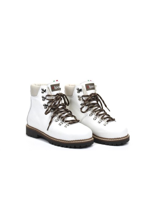 SCHNUERSTIEFELETTE MIT FELL LIVIGNO