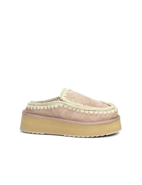 PANTOFOLA CON PELO ESKIMO PLATFORM