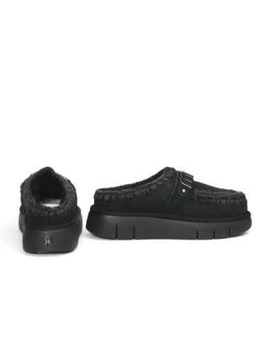 PANTOFOLA CON PELO ESKIMO METAL LOGO