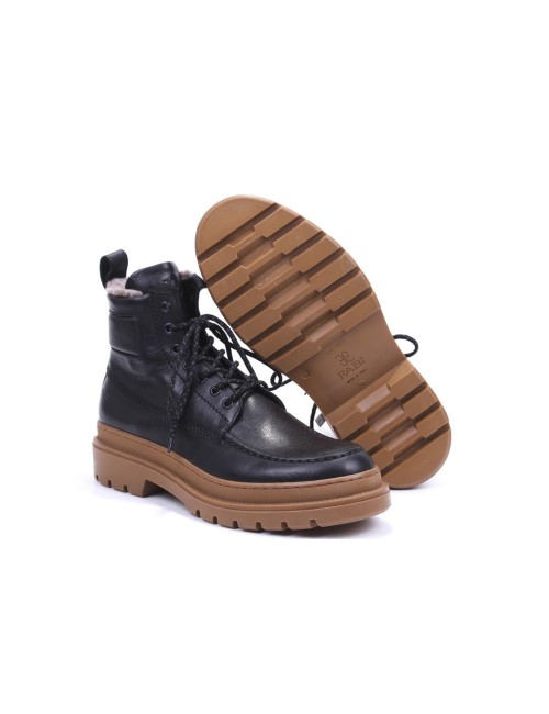 SCHNUERSTIEFELETTE MIT FELL FU0692A